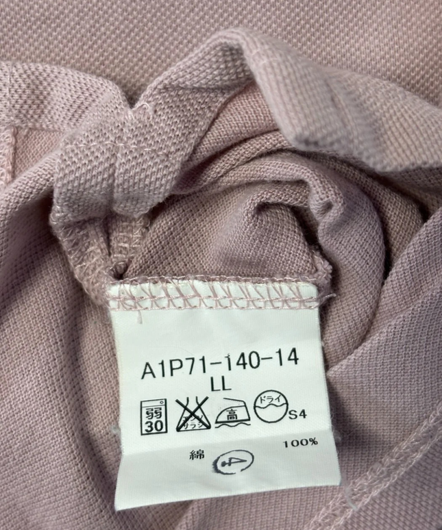 Burberry Men's Pink Short Sleeve Polo Shirt with Check Cuffs