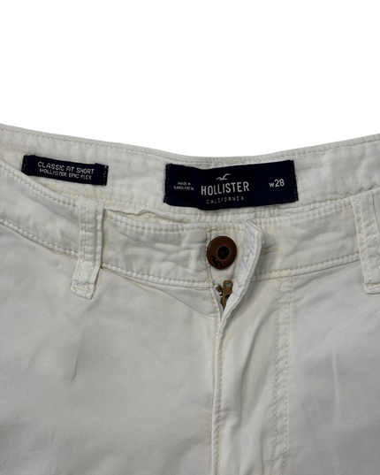 Hollister California Classic Fit White Chino Shorts - M | Waist: 30"