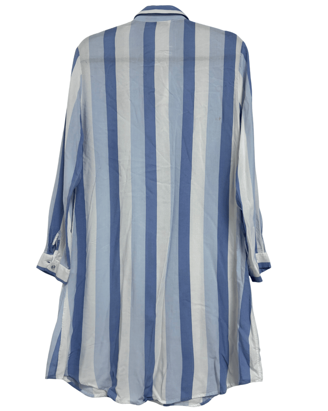 U.S. Polo Assn. Blue and White Striped Long Sleeve Shirt Dress