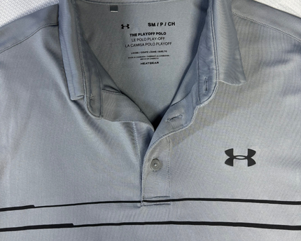 Under Armour Grey Graphic Playoff Sports Polo