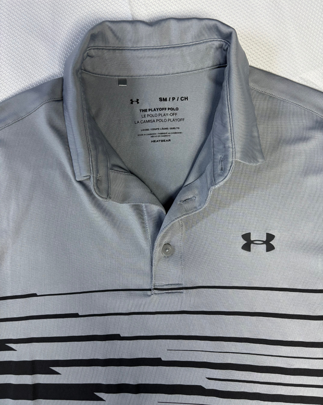 Under Armour Grey Graphic Playoff Sports Polo