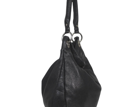 Marc by Marc Jacobs Black Pebbled Leather Hobo Bag