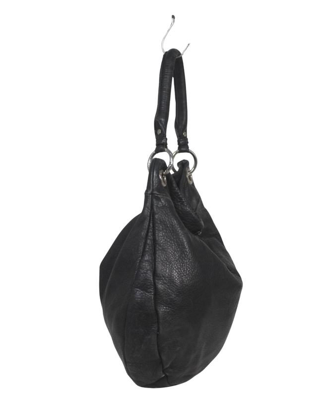 Marc by Marc Jacobs Black Pebbled Leather Hobo Bag