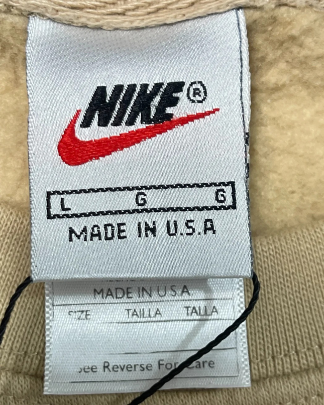 Nike Beige Vintage Spellout Graphic Sweatshirt