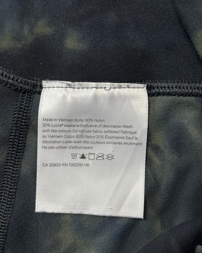 Lululemon Dark Green Tie-Dye High-Rise Athletic Leggings