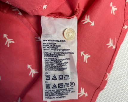 Tommy Hilfiger Pink Classic Fit Patterned Long Sleeve Shirt