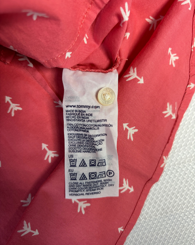 Tommy Hilfiger Pink Classic Fit Patterned Long Sleeve Shirt