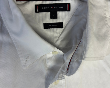 Tommy Hilfiger White Long Sleeve Button-Down Shirt