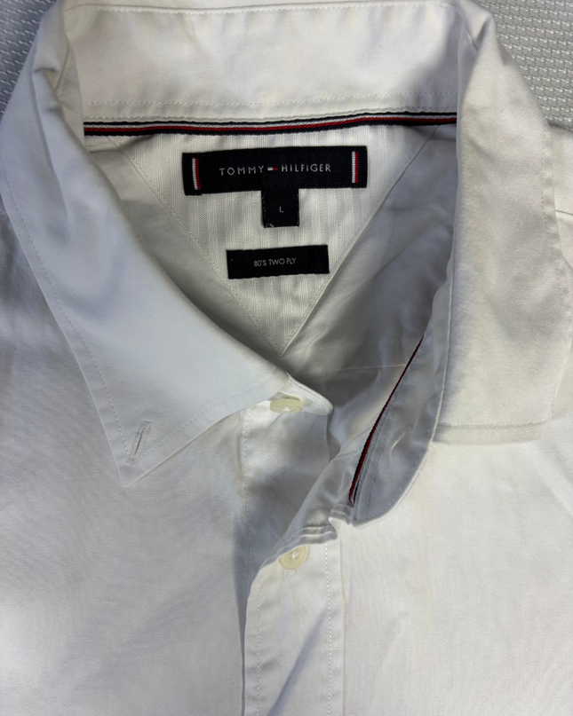 Tommy Hilfiger White Long Sleeve Button-Down Shirt