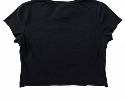 FB Sister Black Rebel Heart 1992 Cutout Graphic Crop Top