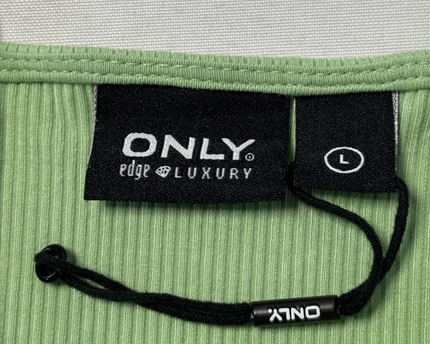 ONLY Green Ribbed Lace-Up Front Tank Top