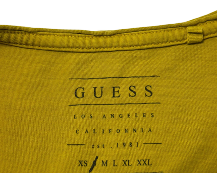 GUESS Yellow Distorted Rose Graphic T-Shirt