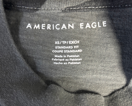 American Eagle Grey Camo Crew Neck T-Shirt