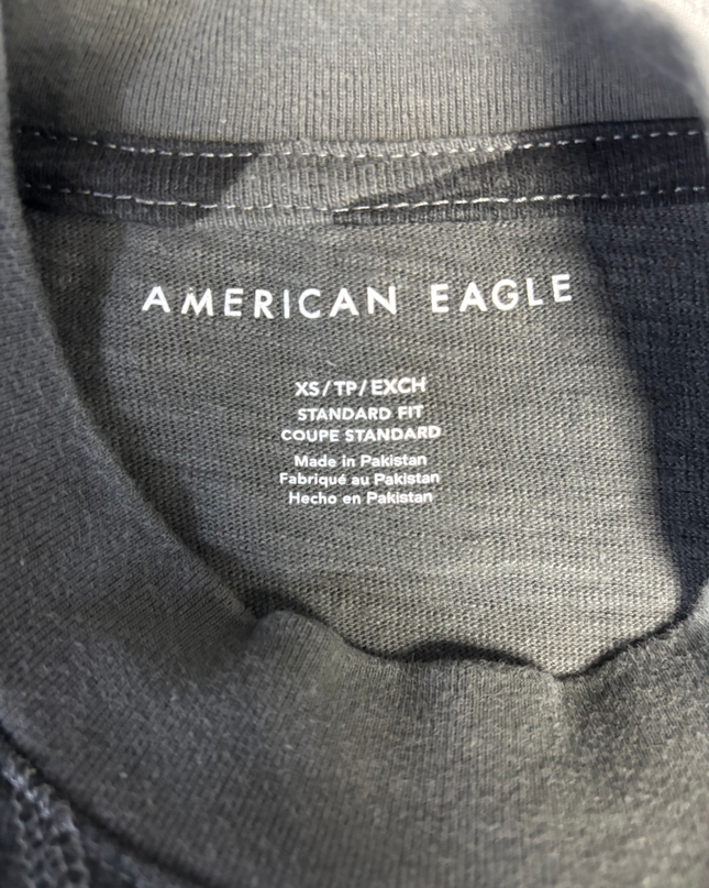 American Eagle Grey Camo Crew Neck T-Shirt