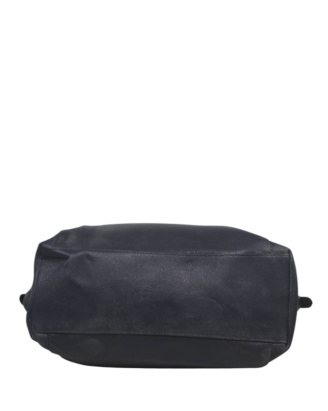 Coach Black Pebbled Leather Tote Bag