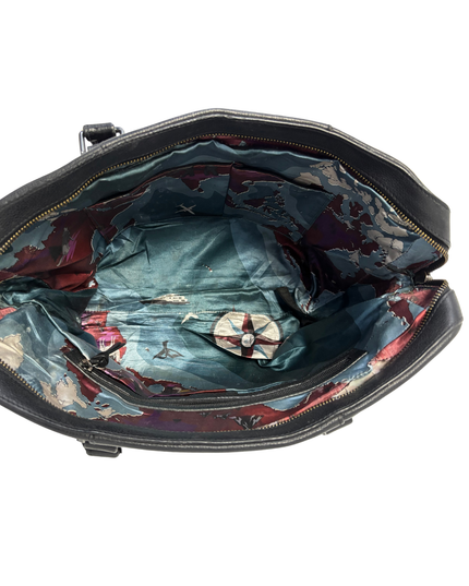 Ted Baker London Black Pebbled Work Bag / Briefcase