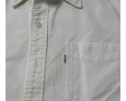 Levi's White Button-Down Long Sleeve Cotton Shirt