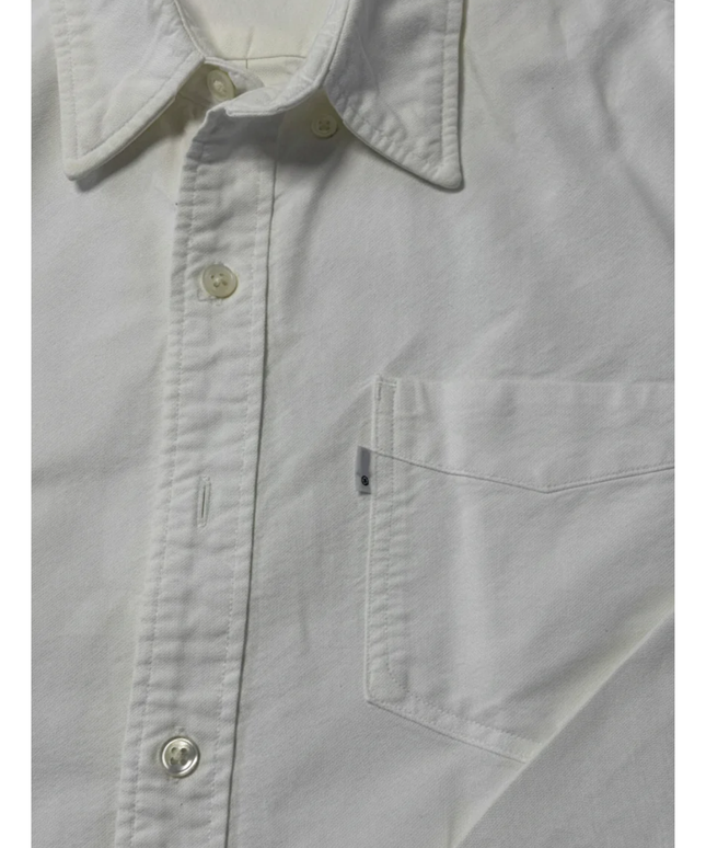 Levi's White Button-Down Long Sleeve Cotton Shirt
