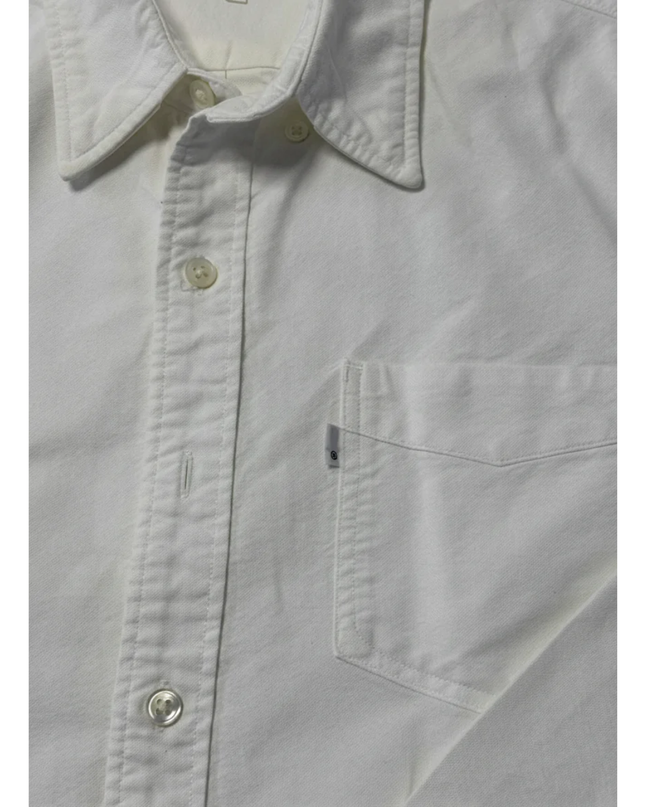 Levi's White Button-Down Long Sleeve Cotton Shirt