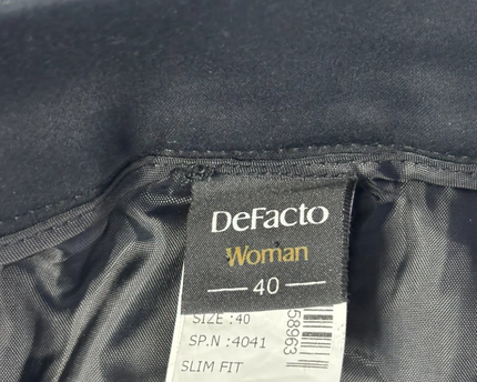 DeFacto Black Slim Fit Trousers