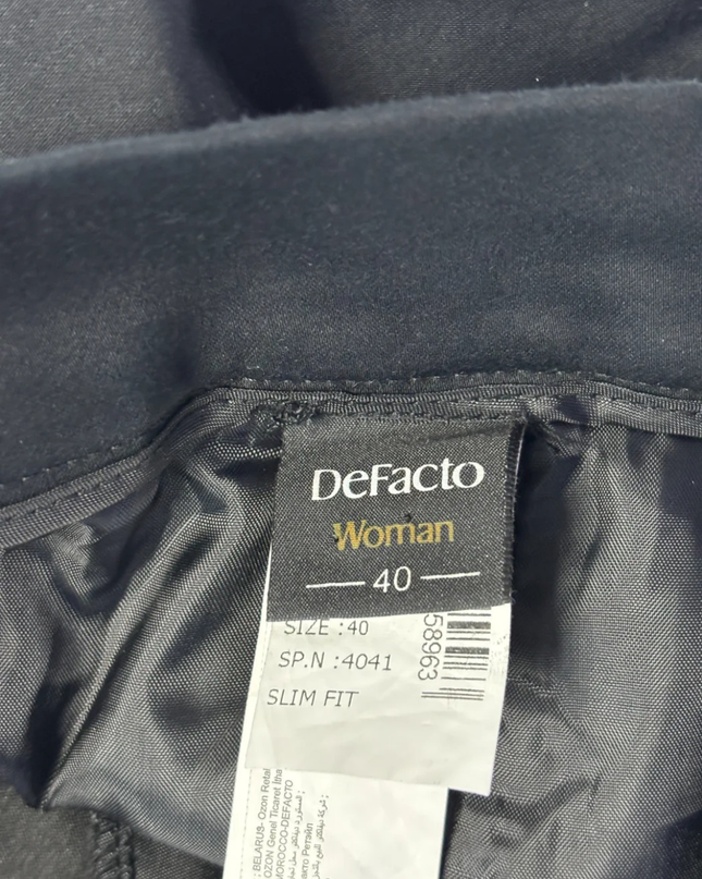 DeFacto Black Slim Fit Trousers