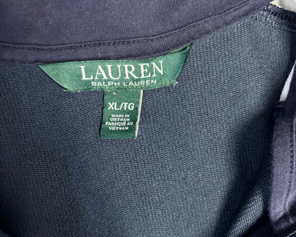 Ralph Lauren Navy Blue/Cream Colorblock Zip-Up Jacket