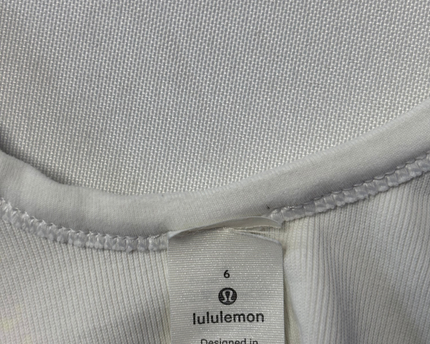 Lululemon White Seamless Ribbed Sports Bra