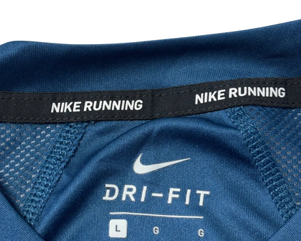 Nike Blue Performance Dri-FIT Mesh Panel Running Sports T-Shirt
