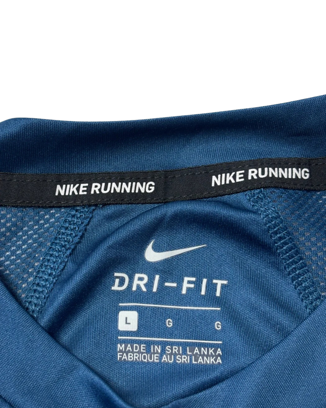 Nike Blue Performance Dri-FIT Mesh Panel Running Sports T-Shirt