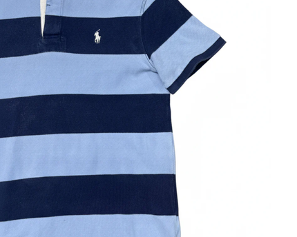 Polo Ralph Lauren Blue Striped Custom Slim Fit Polo Shirt
