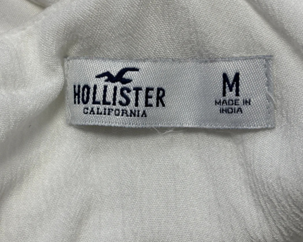 Hollister White Ladder Lace Open Back Tie Romper