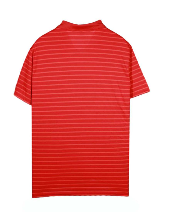 Nike Golf Dri Fit Standard Fit Performance Red Striped Polo Shirt - XL