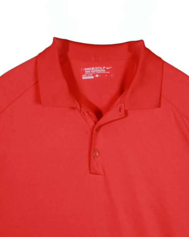 Nike Red Golf Tour Performance Drifit Short Sleeve Polo T-Shirt - XL