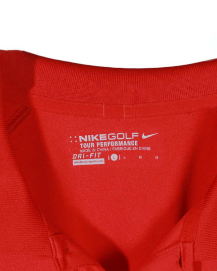 Nike Red Golf Tour Performance Drifit Short Sleeve Polo T-Shirt - XL