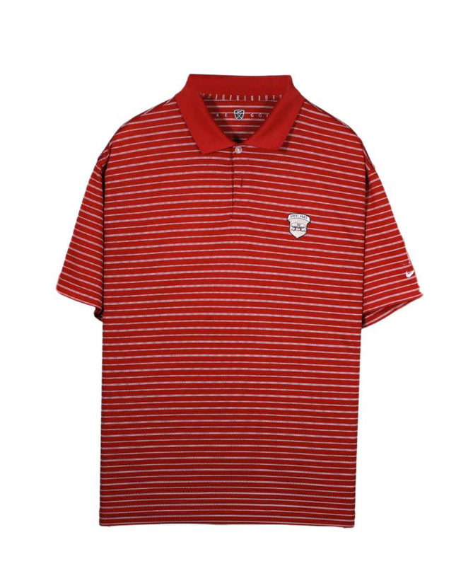 Nike Golf Red & White Striped Great Oaks Performance Polo Shirt - XL