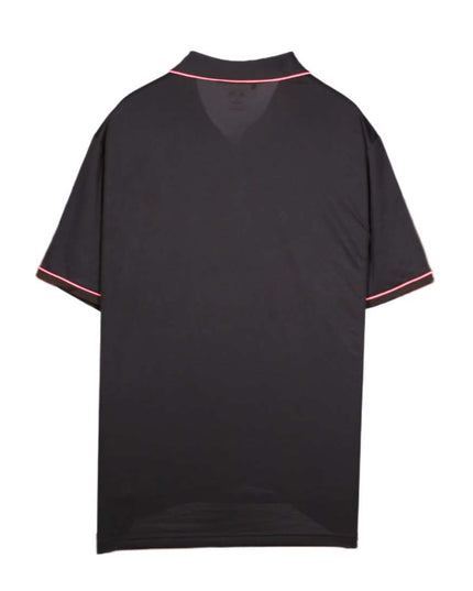 Adidas Golf Black & Pink Trim Performance Polo Shirt - XXL