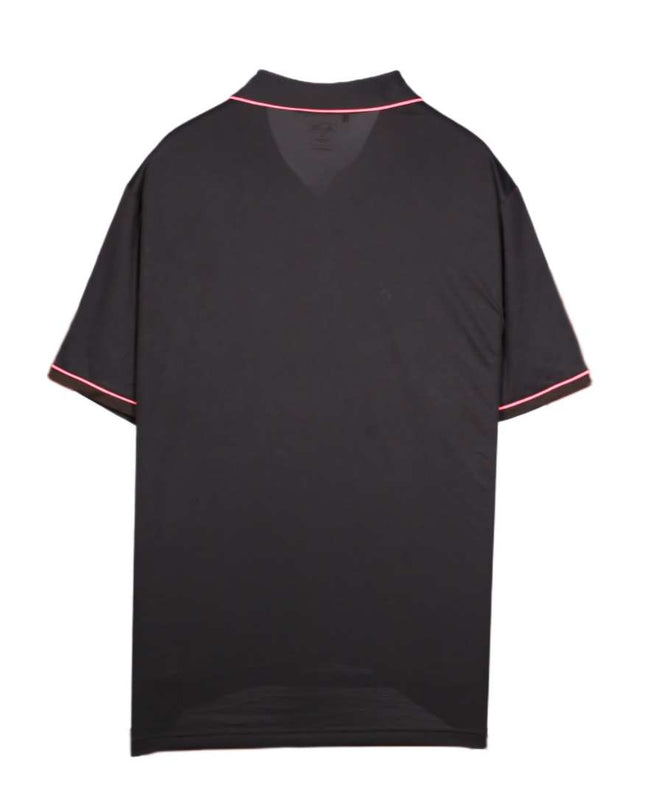 Adidas Golf Black & Pink Trim Performance Polo Shirt - XXL