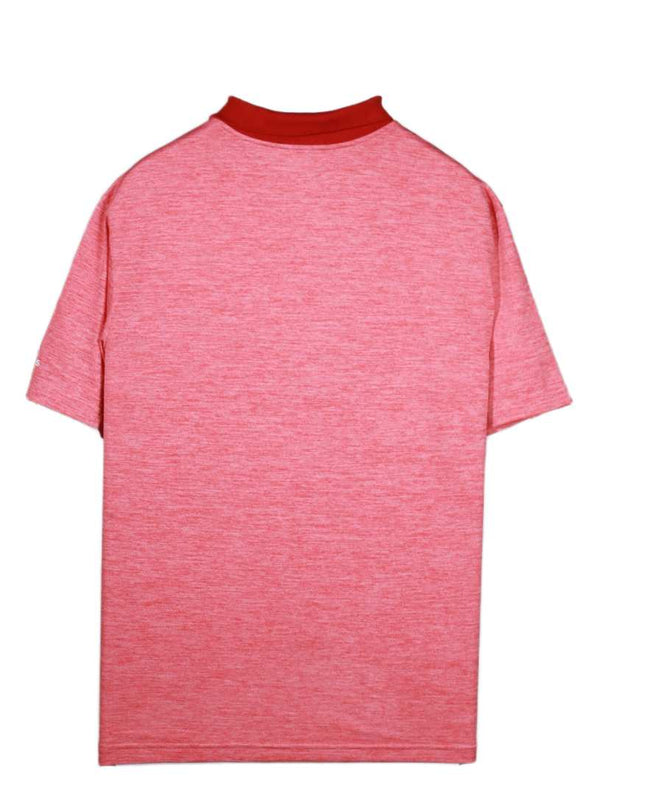 Adidas Red Heathered Performance Golf Polo Shirt - L