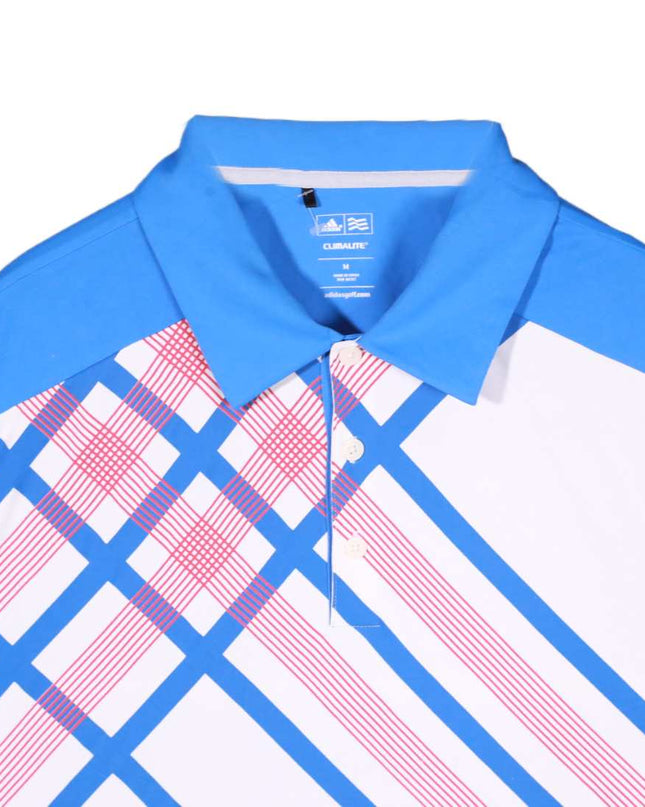 Adidas Climalite Golf Blue Polyester Short Sleeve Polo Shirt - XL