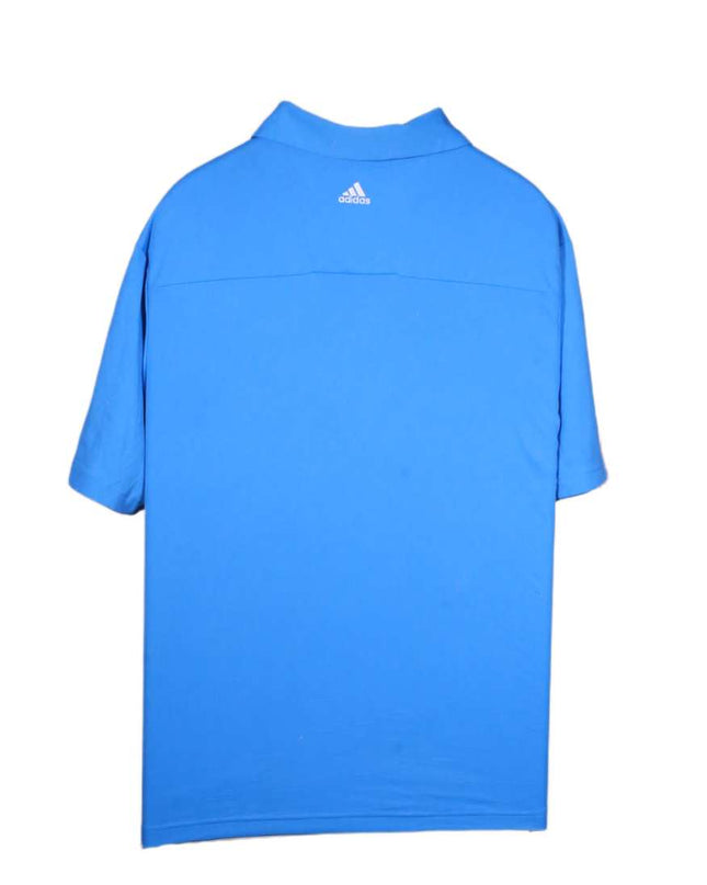 Adidas Climalite Golf Blue Polyester Short Sleeve Polo Shirt - XL