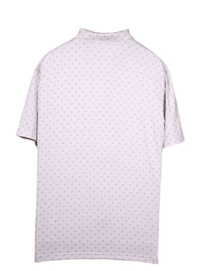 Adidas Golf White All-Over Logo Performance Polo Shirt - L
