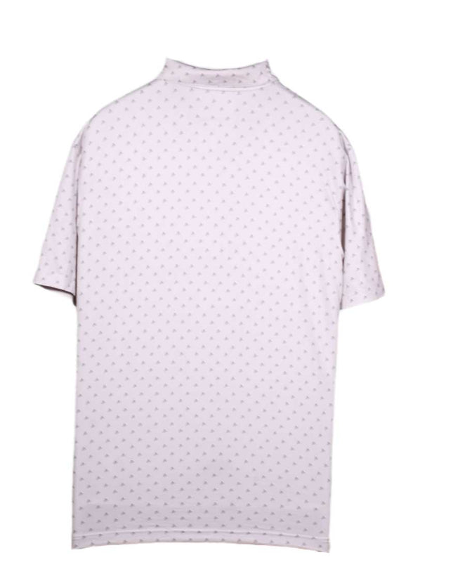 Adidas Golf White All-Over Logo Performance Polo Shirt - L