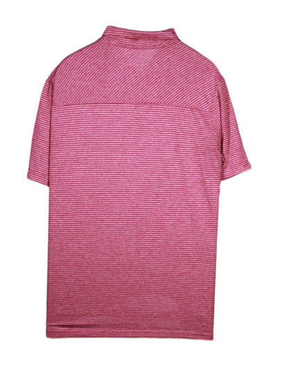 Adidas Golf Striped Casual Short Sleeve Polo Shirt - L