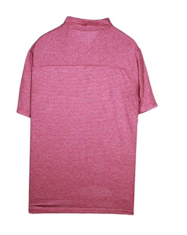 Adidas Golf Striped Casual Short Sleeve Polo Shirt - L