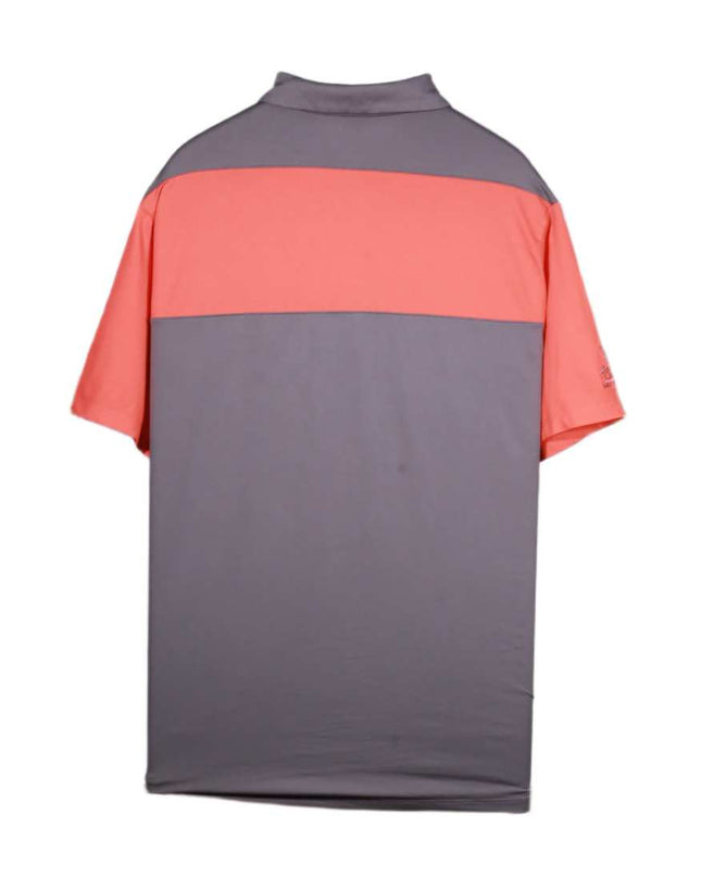 Nike Golf Dri-FIT Gray & Coral Colorblock Performance Polo Shirt - XL