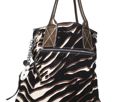 Guess Zebra Print Multi-Pocket Shoulder Bag