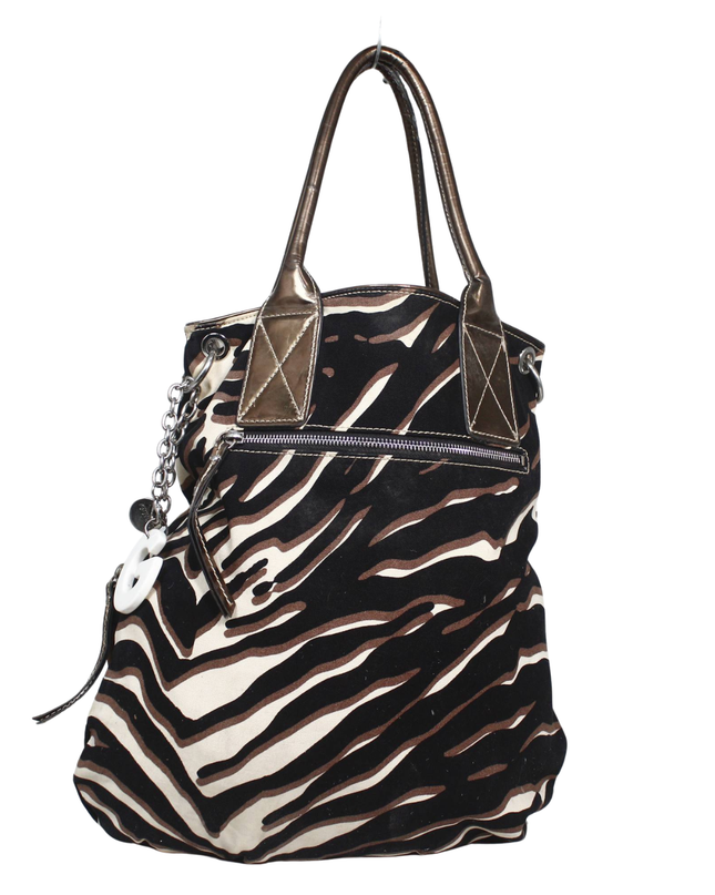 Guess Zebra Print Multi-Pocket Shoulder Bag