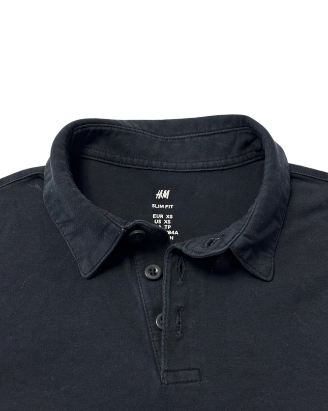 H&M Black Slim Fit Polo Shirt