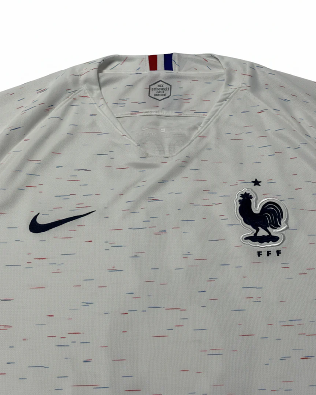 Nike White France FFF 2018 Away Soccer Jersey