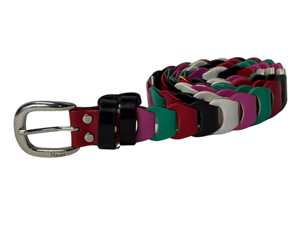 Multicolor Interlocking Woven Belt